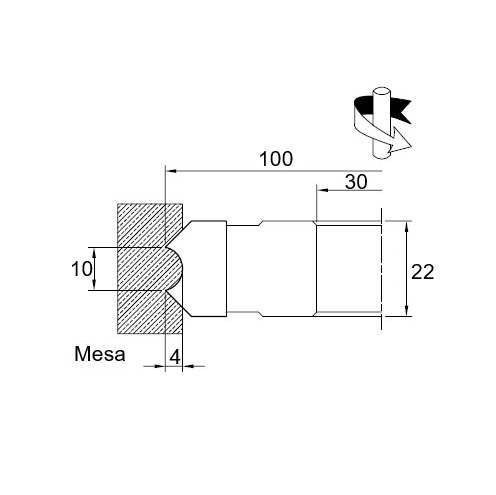 Fresa para Moldura Ø100 x 22 x 30 - 3 Dentes - Cód. 1454.01